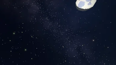The night sky over the Gleamlands: the Milky Way, the stars as they really shine, the moon.